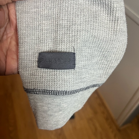 Fabletics Ribbed Heather Gray Zip-Up Jacket - Picture 5 of 5